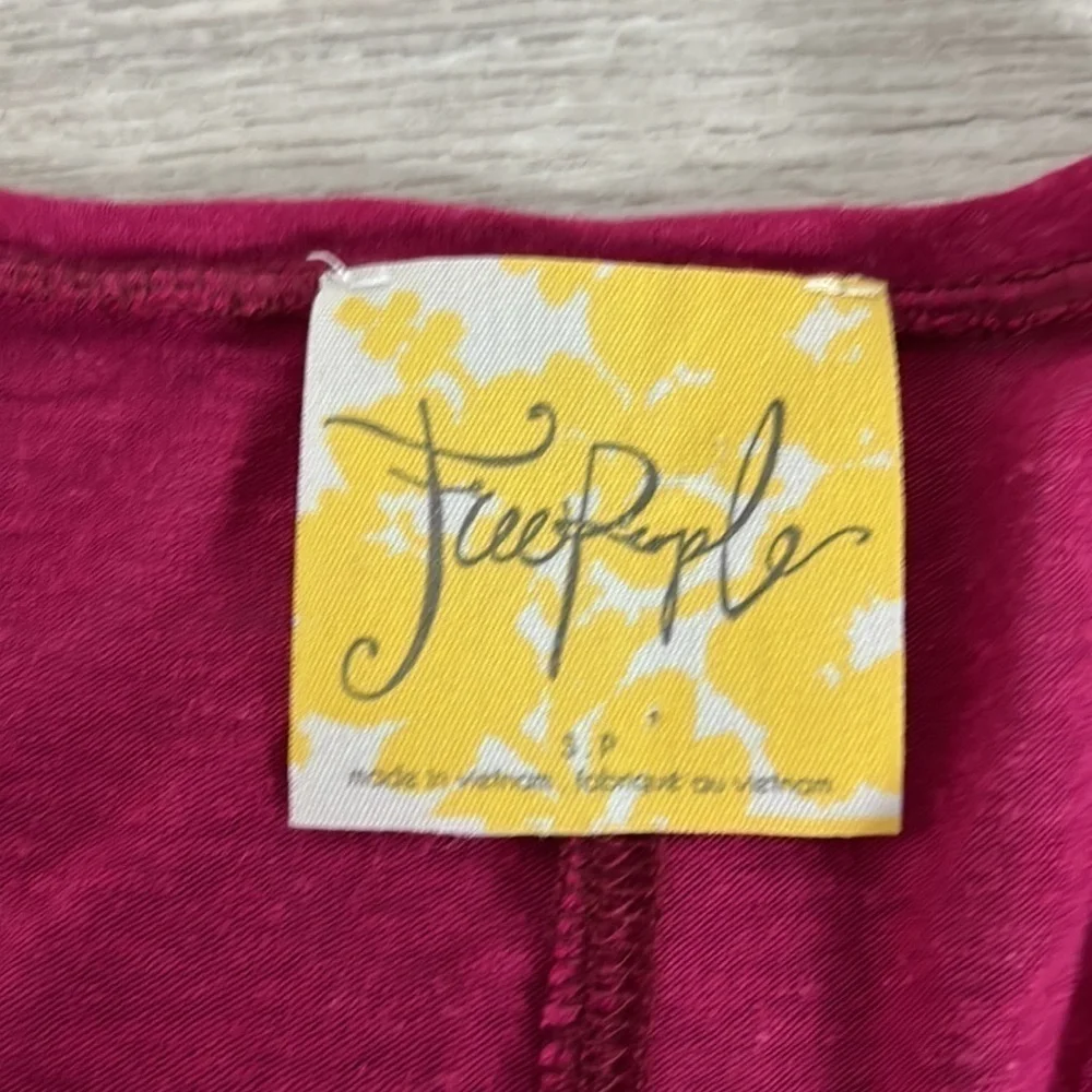 Free People size small hot pink oversized shirt